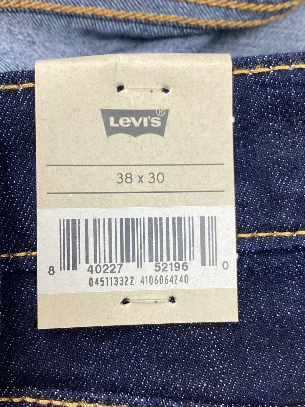 Levi’s 511 38 X 30 Slim Straight Dark Wash Jeans NEW! Retail $69.50